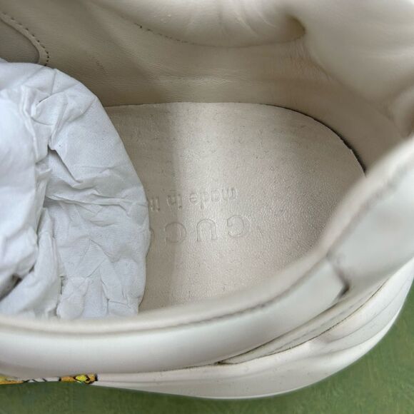 Men’s Gucci Rython cat logo print sneakers size 10.5 made in Italy - Picture 8 of 10